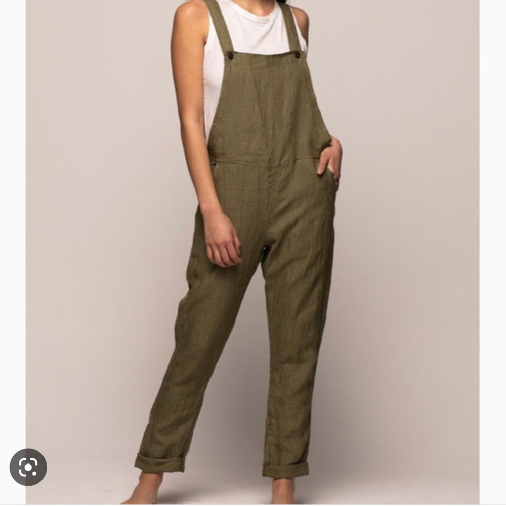 Fern Stripe Pyne and Smith Overalls